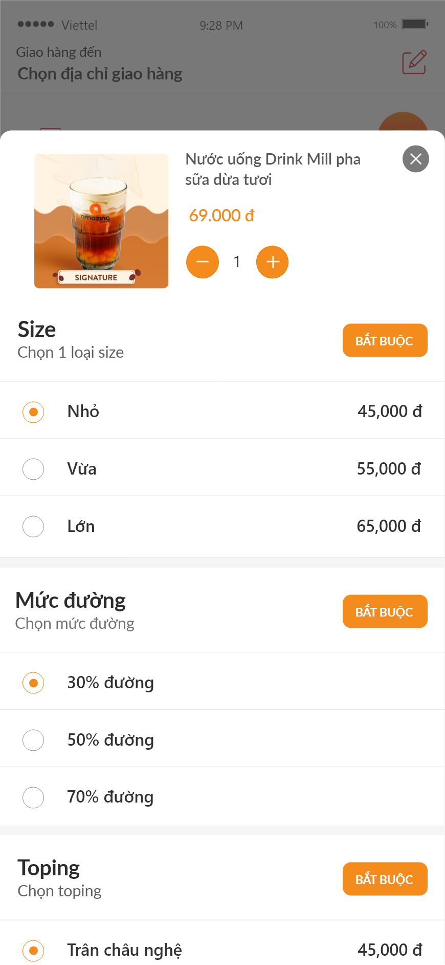 App dành cho chuỗi Coffee